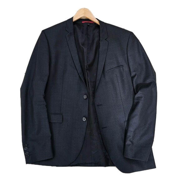 Hugo Boss Guabello Super 120 42R 100% Wool Black Sport Coat Jacket Italian made - Picture 1 of 14